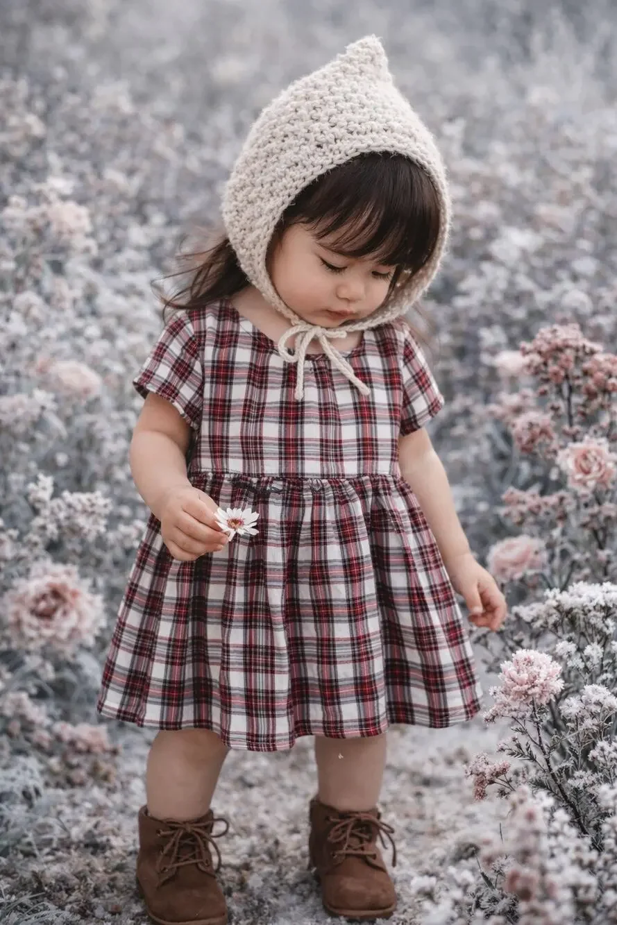 New Little Darling Baby Gap Holiday Plaid Full Swing Babydoll Dress 12-18mths